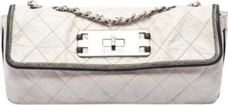 Chanel Pre-owned Shoulder Bag - Dames - Vintage Schoudertas - Wit - ONE Size - Leer - Vintage