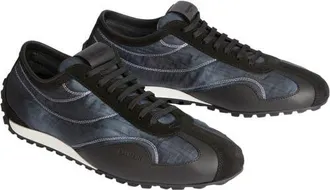Balmain Racing Low trainers in nylon and leather in Black at Nordstrom, Size 41
