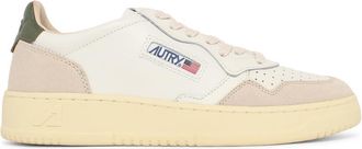 Autry Medalist Low White And Green Leather Sneakers