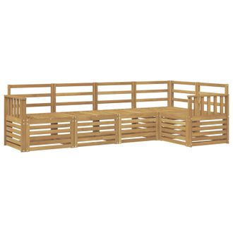 vidaXL Conjunto De Sof&aacute;s De Exterior 5 Pcs Blanco 247 X 128,5 X 73 Cm Vidaxl