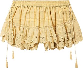 Isabel Marant Floral Lace Mini Skorts with Ruffled Edges