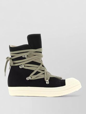 Rick Owens cotton high-top sneakers