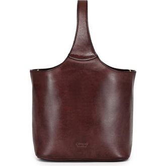 OLD TREND Napa Genuine Leather Relaxed Handcrafted Basket Bag in Coffee at Nordstrom