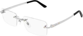 Cartier CT0511O Brushed Titanium Sunglasses - Silver