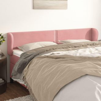 vidaXL Cabecero De Terciopelo Rosa 203x23x78/88 Cm Vidaxl