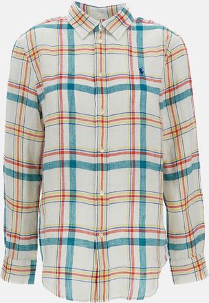 Polo Ralph Lauren Camicia Motivo Check In Lino