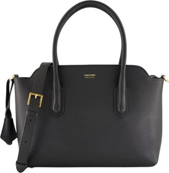 Tom Ford Medium Grain Leather Handbag - Dames - Handtassen - Zwart - ONE Size - Leer - Tassen