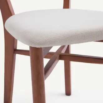 AM.PM Set van 2 stoelen van eikenhout en linnen, Bree