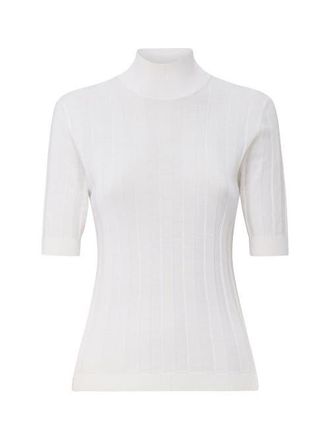 C&acirc;llas Milano Jordyn Short sleeve mockneck sweater in White at Nordstrom, Size X-Small