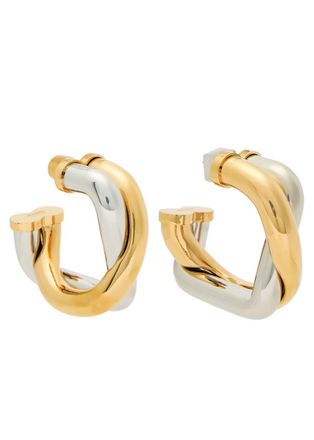 Jacquemus Les Doppio Two-tone Hoop Earrings - Gold - One Size