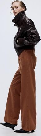 H&M Straight High Jeans in Terracotta at Nordstrom, Size 12