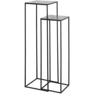 Light & Living Light&living - Columnas Set De 2 Boca R&uacute;stico Plomo Antig&uuml;o Mate