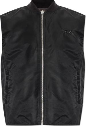 Diesel W-Type-D1-Sl Vest - Heren - Bodywarmers - Zwart - 2XL - Nylon - Jassen