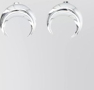Marine Serre pair of silver moon earrings