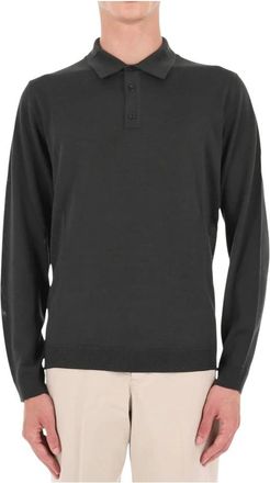Roberto Collina Polo - Heren - Tops - Groen - Maat: L Wol