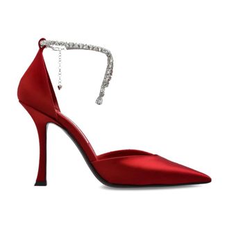 Jimmy Choo London Schoenen, Dames, Rood, 39 1/2 EU, Leer, Stevie 100