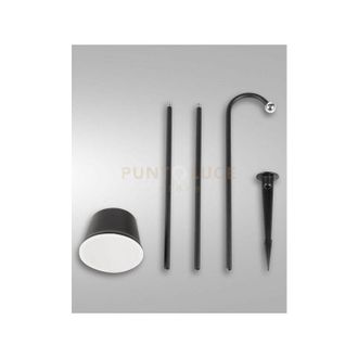 Fabas Luce Armanda kit garden nero a led 3W 3000K 320LM dimmerabile e orientabile ricaricabile IP54