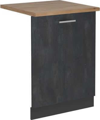 Vicco Panel Frontal Del Lavavajillas R-line, Hormig&oacute;n Negro, 60 Cm, Et Roble, Vicco