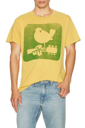 MadeWorn Woodstock Crewneck Tee In Mustard