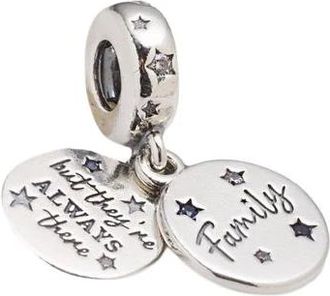 Pandora Familieliefde Dubbele Dangle Charm - Dames - Armbanden - Grijs - ONE Size - Accessoires