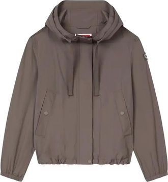 Kenzo Jack met bloemapplicatie en capuchon - Bruin