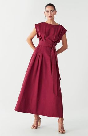Willa Lecia Midi Dress in Burgundy at Nordstrom, Size 12