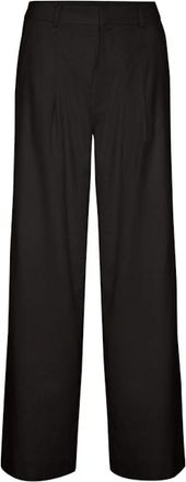 Gestuz Linnen Hoge Taille Broek - Dames - Wijde Broeken - Zwart - S - Linnen - Broeken