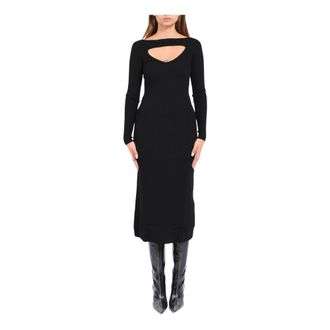 Diesel Dames, Jurken, Zwart, Maat: M Wol