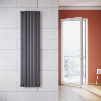Elegant Lighting Elegant - Radiadores De Agua Caliente 1800 X 465 X 48 Mm,radiador De Sal&oacute;n Potencia 804 W,monocapa Vertical,conexiones Centrales G 1/2 - Antracita