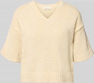 Moss Copenhagen Regular Fit Pullover in Strick-Optik Modell Hannalie in Beige, Gr&ouml;&szlig;e L/XL