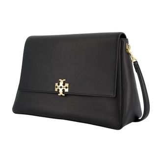 Tory Burch Womens Charlie Shoulder Bag Black Calfskin