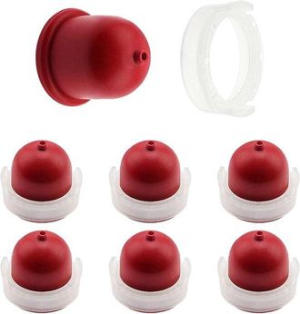 No Brand Paquete De 6 Unidades De Bola De Arranque Para Carburador 694395 - Bomba De Arranque - Compatible Con Briggs & Stratton 496115 - 4180 - 5085 - Rojo