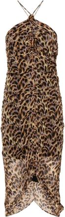 Isabel Marant Valdi leopard-print midi dress - women - Viscose/Viscose - 34 - Brown