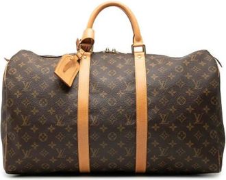 Louis Vuitton Pre-owned Weekend Bags, female, Brown, Size: ONE SIZE Pre-owned Keepall 50