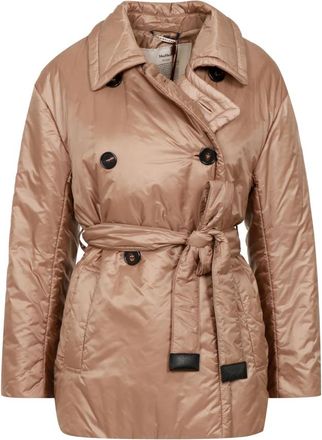 Max Mara Belted Coats - Dames - Jas met riem - Geel - M - Jassen