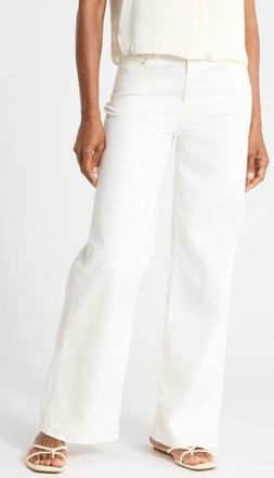 Frame Denim The High Rise Wide Leg Jeans in Au Natural Clean at Nordstrom Rack, Size 23