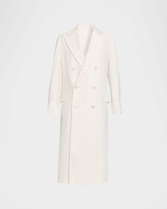 Ralph Lauren Collection Linen Double-Breasted Coat