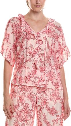 Vince Camuto V-Neck Ruffle Front Top