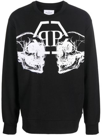 Philipp Plein Skull-print sweatshirt - Black