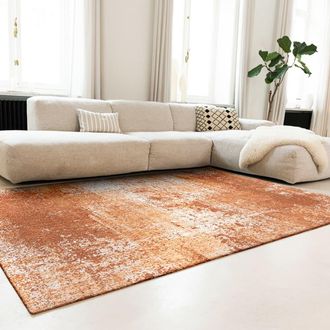 Louis De Poortere Alfombra lavable interior/exterior naranja 80x150