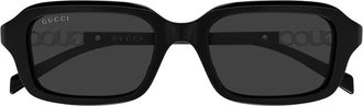 Gucci Sunglasses, unisex, Black, Size: 50 MM Rectangular Frame Sunglasses