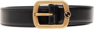 Gucci Leren GG Riem met Interlocking G - Heren - Riemen - Zwart - 75 CM - Leer - Accessoires