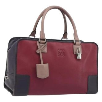 Loewe Pre-owned Hand Bag - Dames - Vintage Handtas - Rood - ONE Size - Leer - Vintage