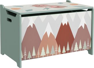 OEM Cajas De Juguetes Para Ni&ntilde;os De 3 A 8 A&ntilde;os Cajas De Almacenamiento Con 2 Asas Y Estampado De Osos 60x37x39 Cm Verde
