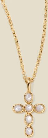 Made by Mary Mother of Pearl Cross Charm Necklace