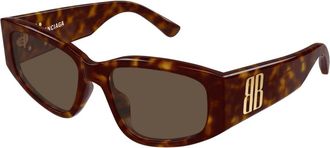Balenciaga Bb 0475S Cat-eye Zonnebril - Dames - Zonnebrillen - Bruin - 56 MM - Accessoires
