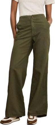 Veronica Beard Kasey Mid Rise Wide Leg Pants In Army