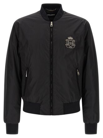Dolce & Gabbana Black Polyamide Mens Bomber