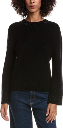 Forté Cashmere Studded Wool & Cashmere-Blend Sweater