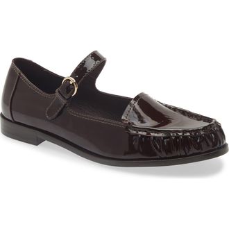 Jeffrey Campbell Lillith Mary Jane Flat in Brown Patent at Nordstrom, Size 9.5
